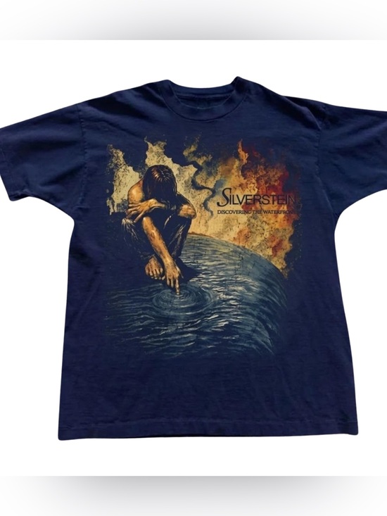 Gildan Other - Navy Silverstein Graphic Band T‑Shirt - Retro And Discovering the Waterfront